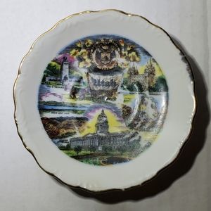 Collectible State Of Utah Teacup Saucer  4.5" See Description